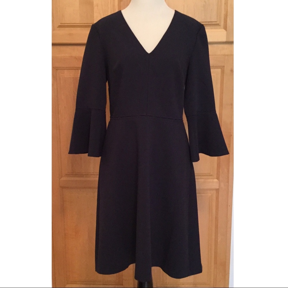 🛑SOLD🛑Banana Republic Flutter sleeve blue dress. - Picture 4 of 6